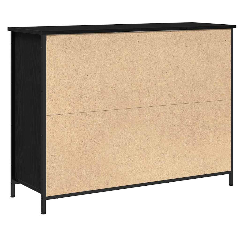 vidaXL Πλαϊνό γραφείο Μαύρη Οξυά 100 x 35 x 75 εκ.