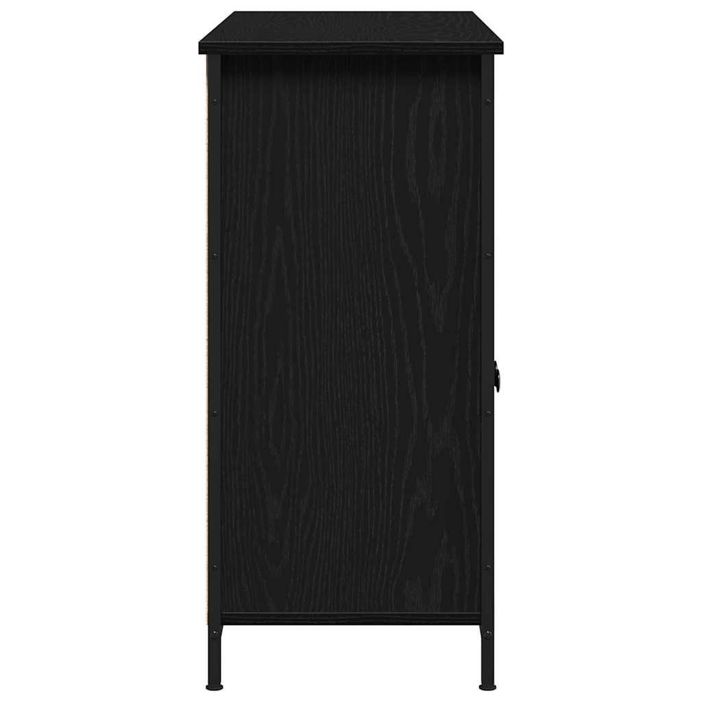 vidaXL Πλαϊνό γραφείο Μαύρη Οξυά 100 x 35 x 75 εκ.