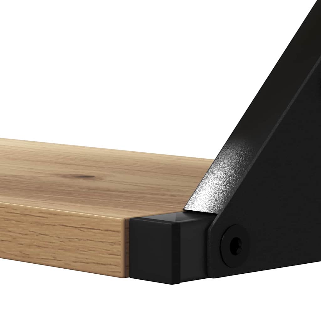 vidaXL Ράφι Τοίχου Επιτοίχιο με αποθήκευση 3 pcs Καπνιστό Δρύς