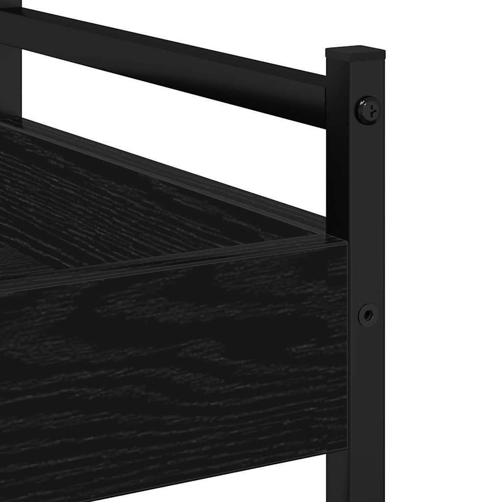 vidaXL Καρότσι Κουζίνας Μαύρη δρυς 50 x 30 x 70 εκ. Επεξεργασμένο ξύλο