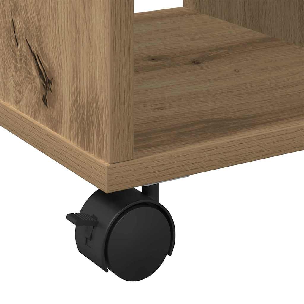 vidaXL Κοντρόλ Τραπέζι με ράφι artisan δρυς 50 x 30 x 55 εκ.
