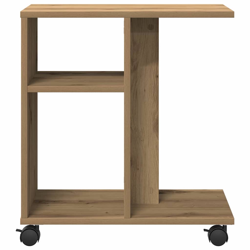 vidaXL Κοντρόλ Τραπέζι με ράφι artisan δρυς 50 x 30 x 55 εκ.