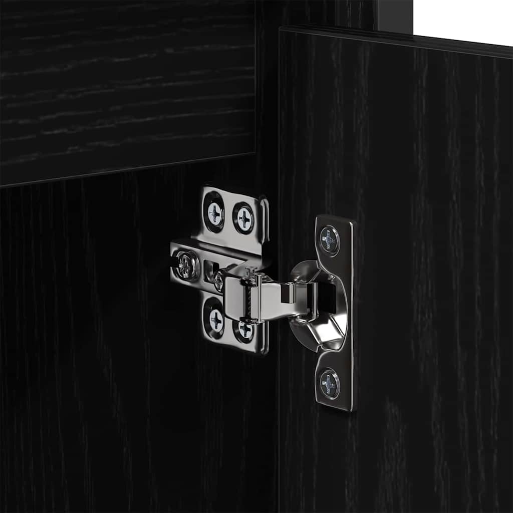 vidaXL Ντουλάπι Νιπτήρα Μαύρη Οξυά 60 x 35 x 60 εκ. Επεξεργασμένο ξύλο