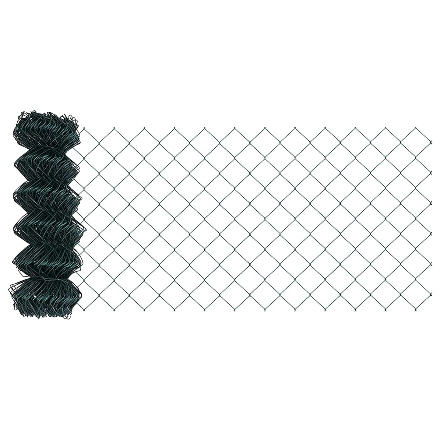 vidaXL Φράχτης Chain Link Πράσινος 0.4x10 μ Ατσάλι