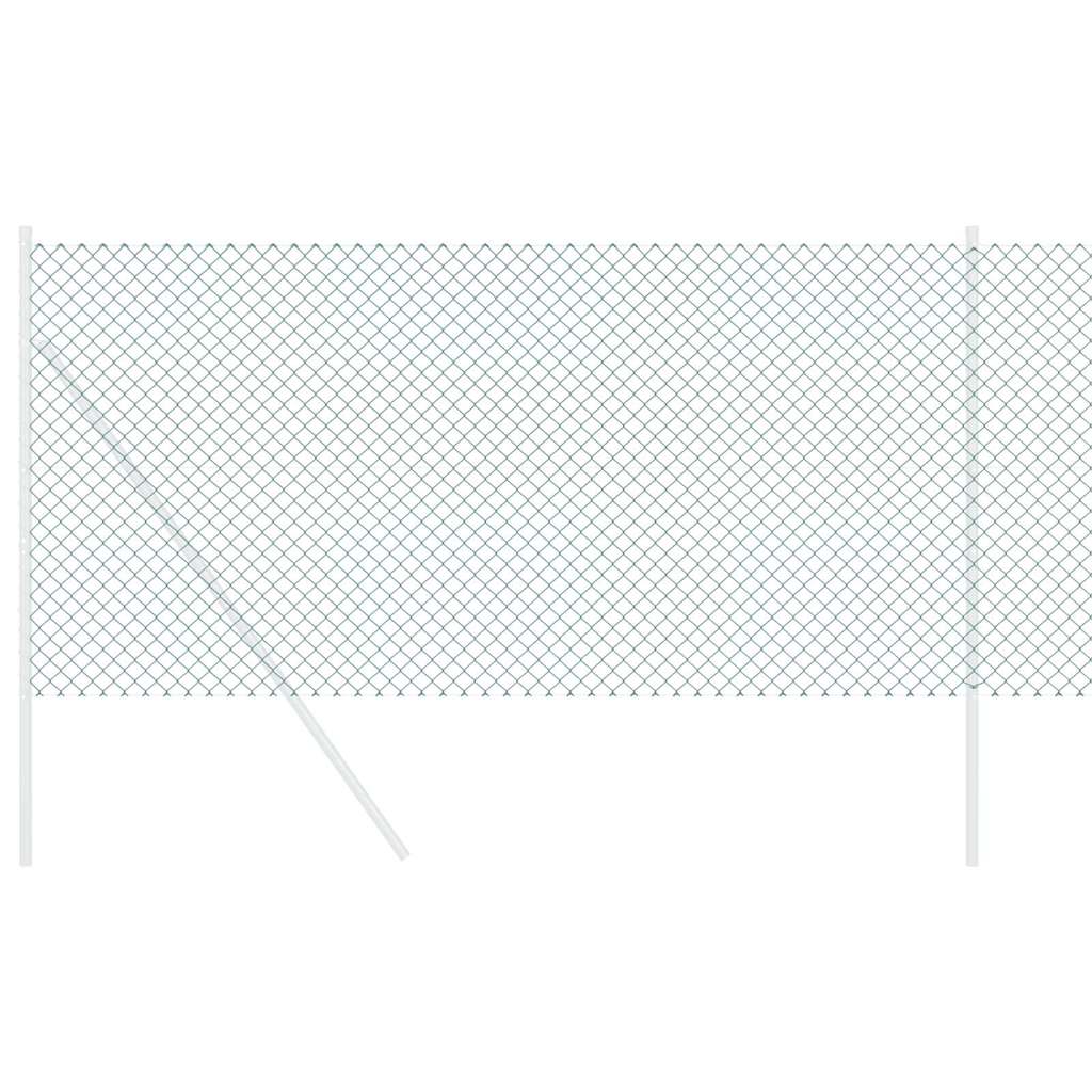 vidaXL Φράχτης Πράσινο 10 x 1.4 μ Μέταλλο με επικάλυψη PVC
