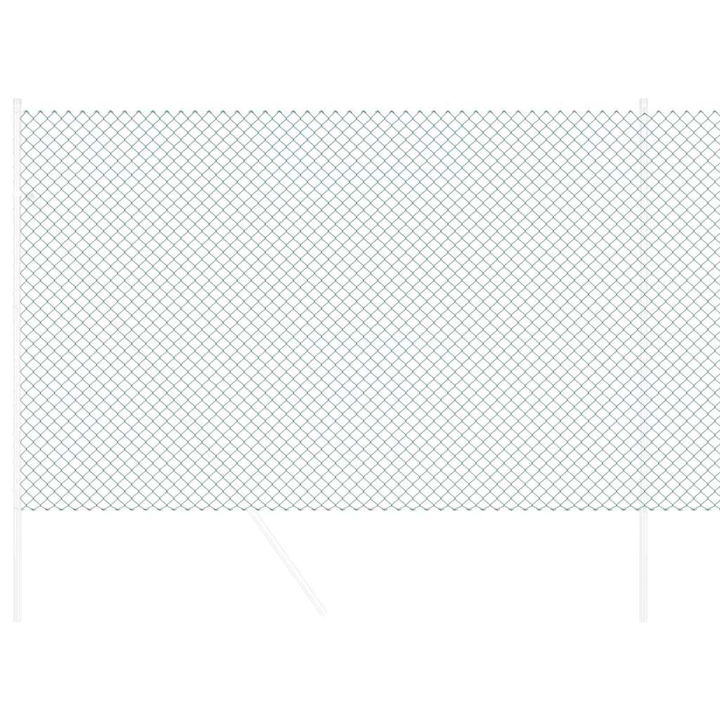 vidaXL Φράχτης Πλέγματος Πράσινος 1.5x10 μ Ατσάλι