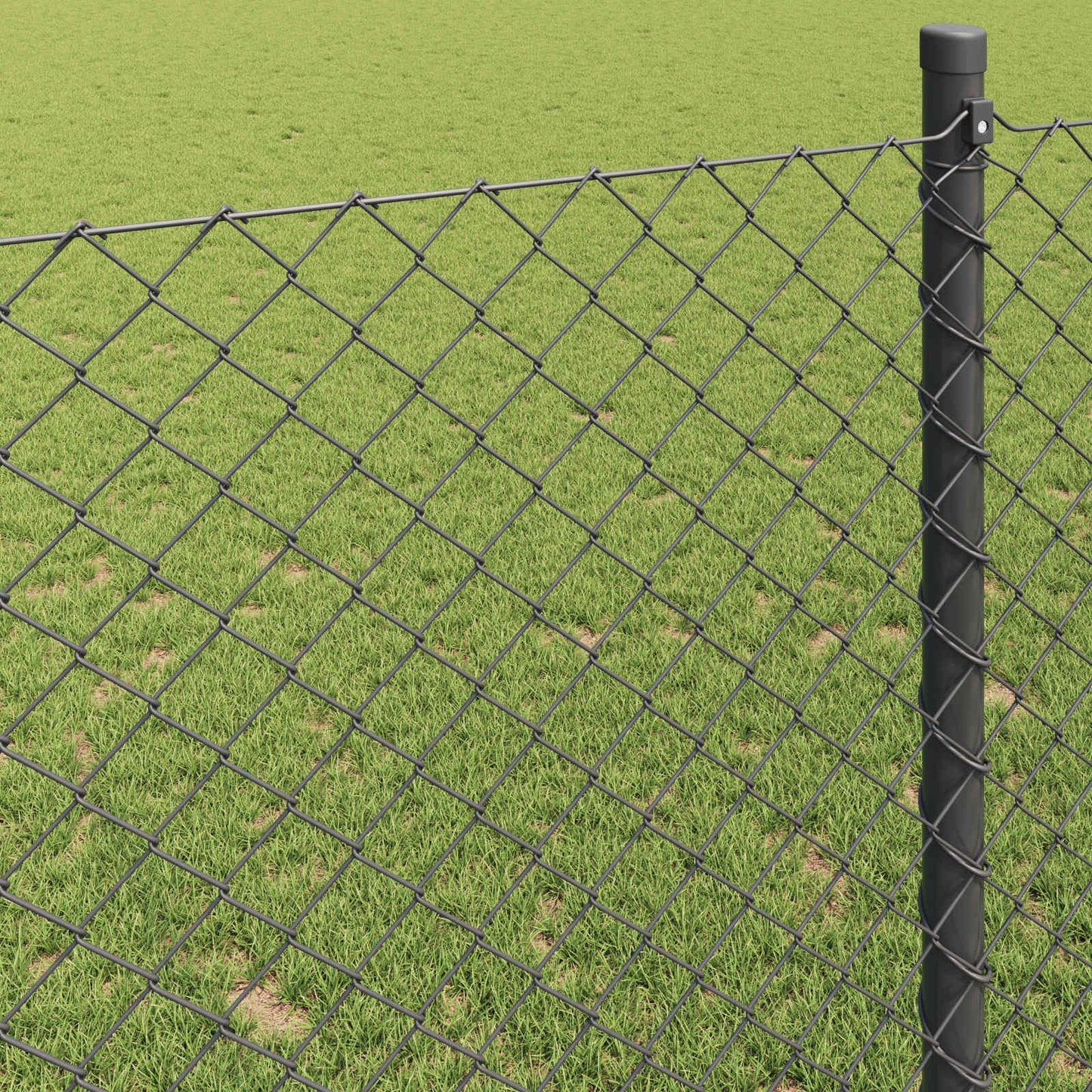 vidaXL Φράχτης αλυσίδας 10 x 0,4 m Ατσάλι Γκρι