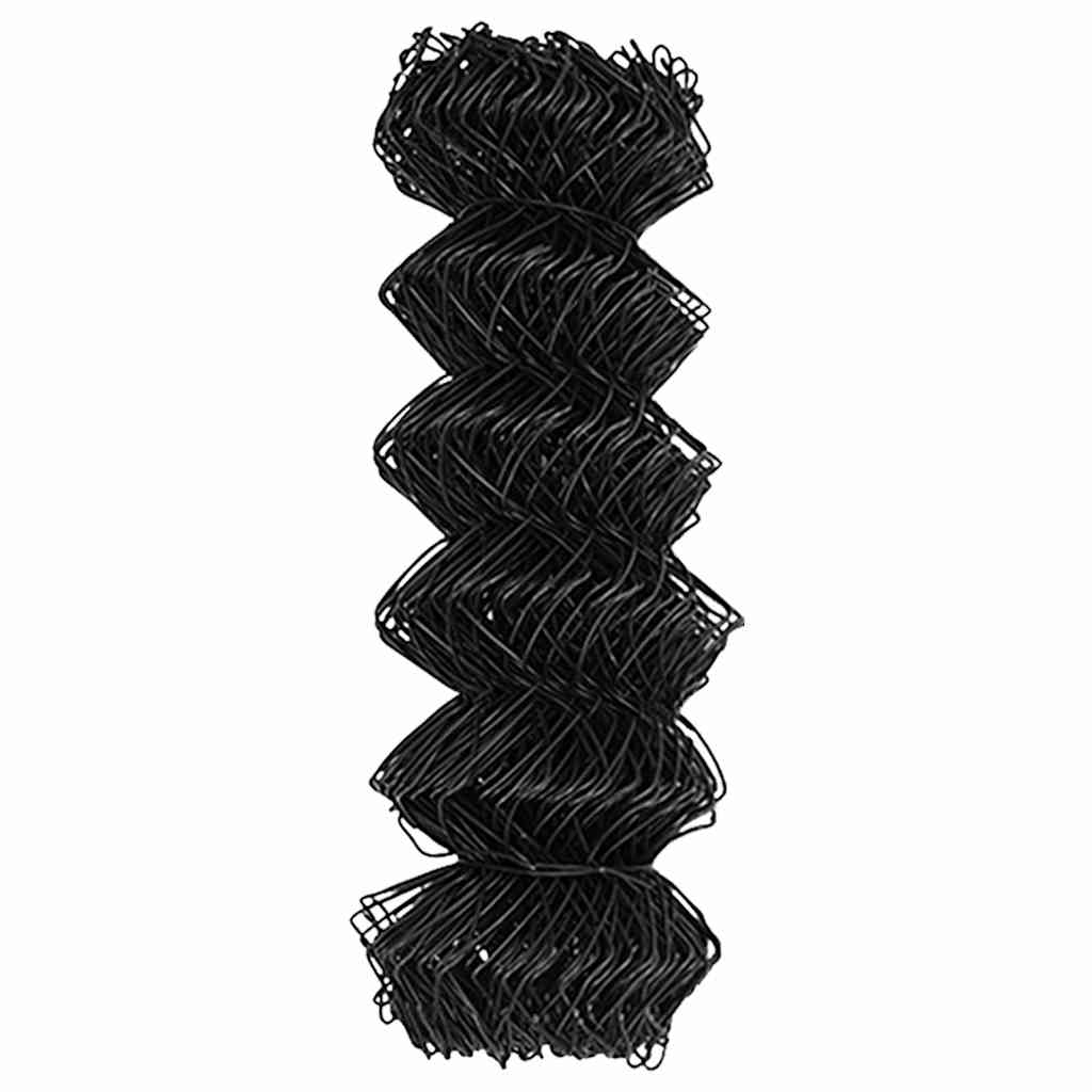 vidaXL Φράκτης Χειροκίνητου Σχοινιού Γκρι 0.8x10 μ Χάλυβας