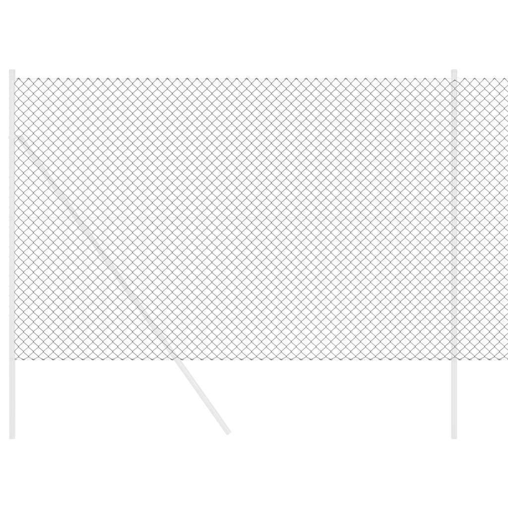 vidaXL Φράχτης Αλυσίδας Γκρι 1.6x25 μ Χάλυβα