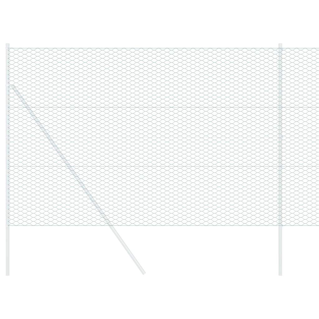 vidaXL Εξαγωνικός φράχτης Πράσινο 1.5 x 50 m Ατσάλι