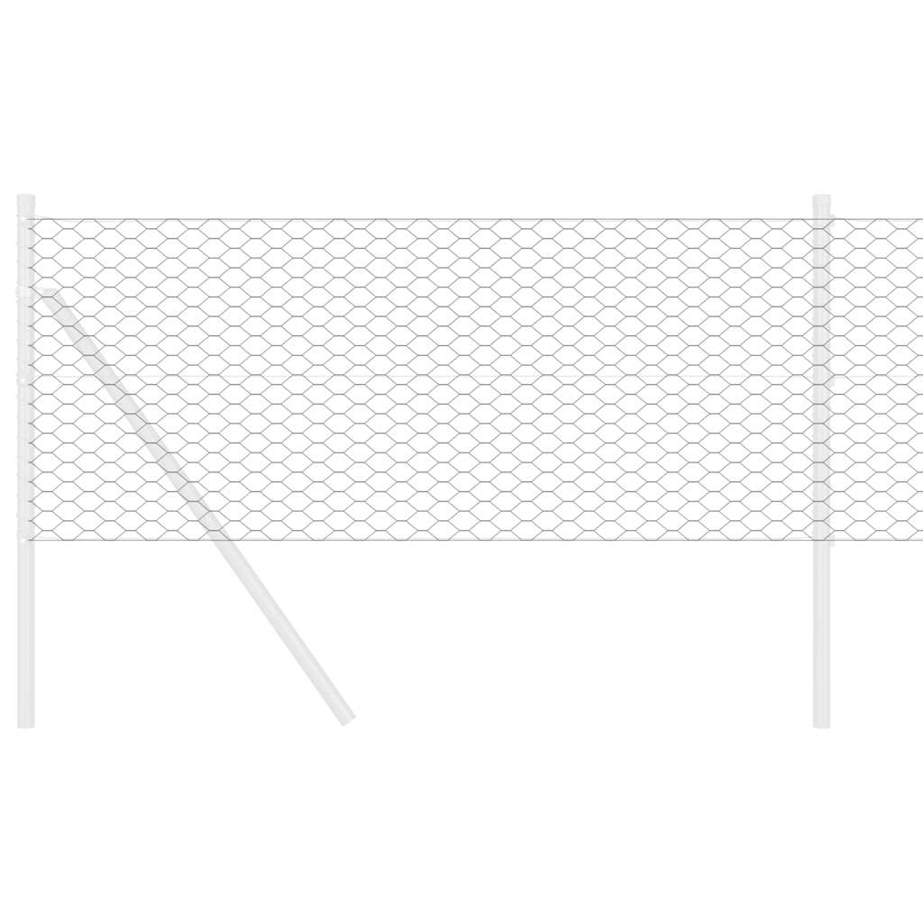 vidaXL Φράχτης Εξαγώνου Γκρι 0,8 x 10 m PVC