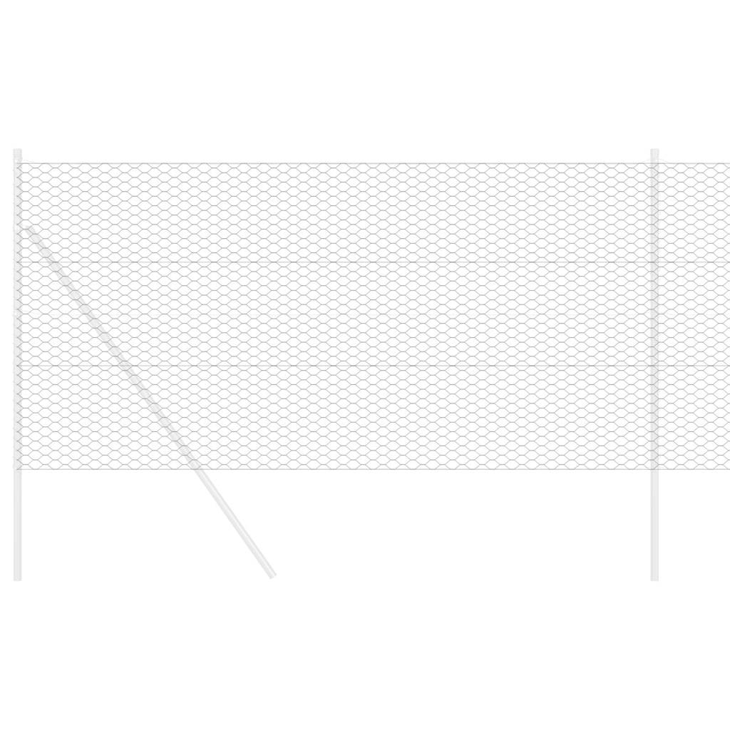 vidaXL Εξαγωνικός φράχτης Γκρι 1 x 10 m Ατσάλι