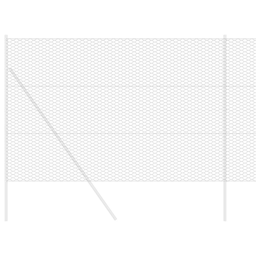 vidaXL Εξάγωνος Φράχτης Γκρίζος Γκρι 1.5 x 50 m Ατσάλι