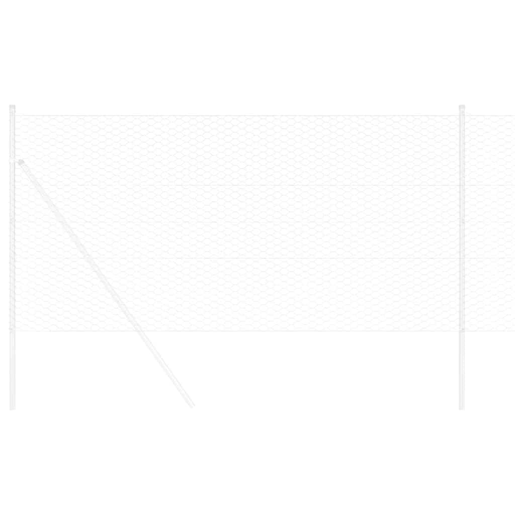 vidaXL Φράχτης Εξαγώνου Ασημί 0.4 x 100 μ Γαλβανισμένος χάλυβας