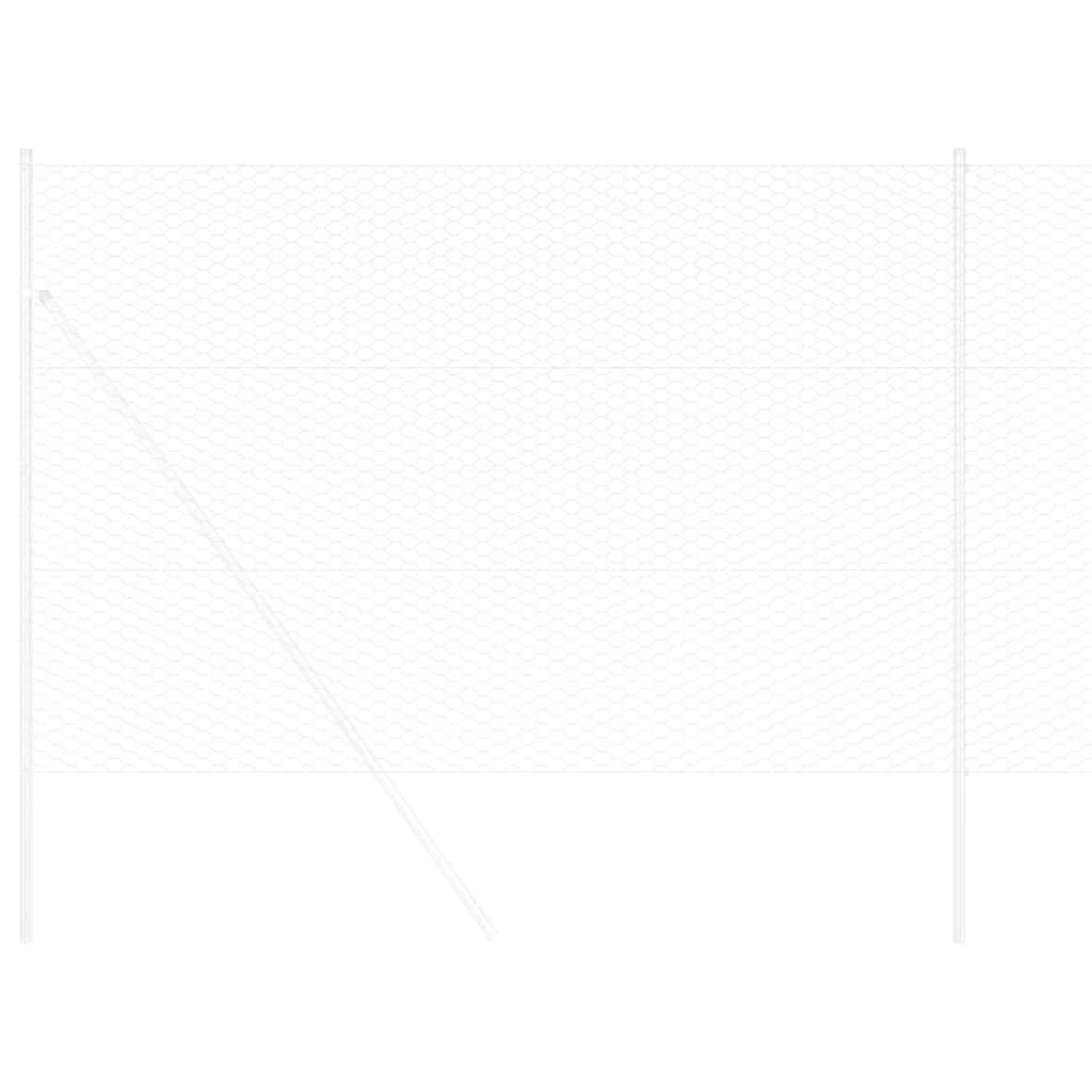 vidaXL Φράχτης Εξαγώνου Ασημί 1.5 x 100 μ Γαλβανισμένος χάλυβας