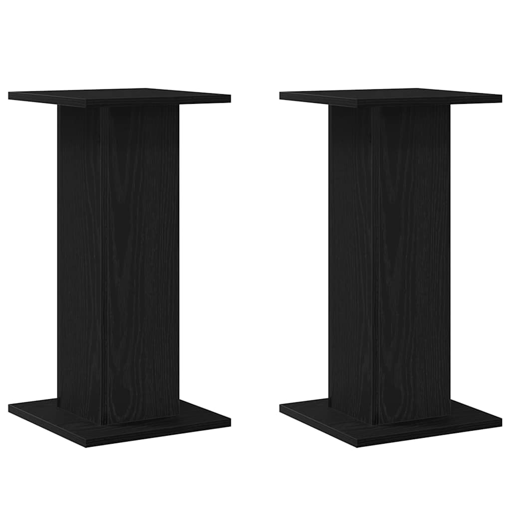 vidaXL Βάση φυτών 2 τμχ. Μαύρη Οξυά 30 x 30 x 60 cm Επεξεργασμένο ξύλο