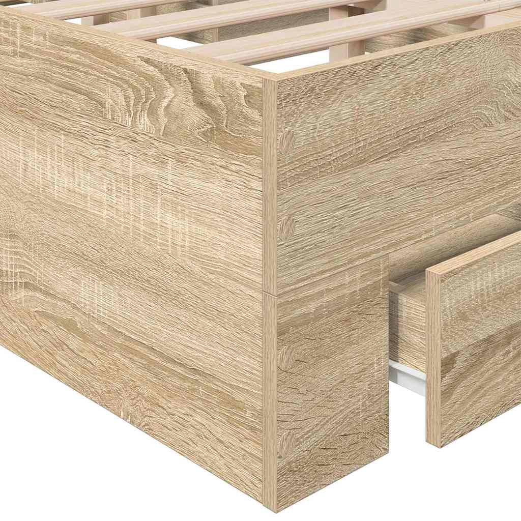 vidaXL Σκελετός Κρεβατιού Καφέ 120 x 190 cm Επεξεργασμένο ξύλο