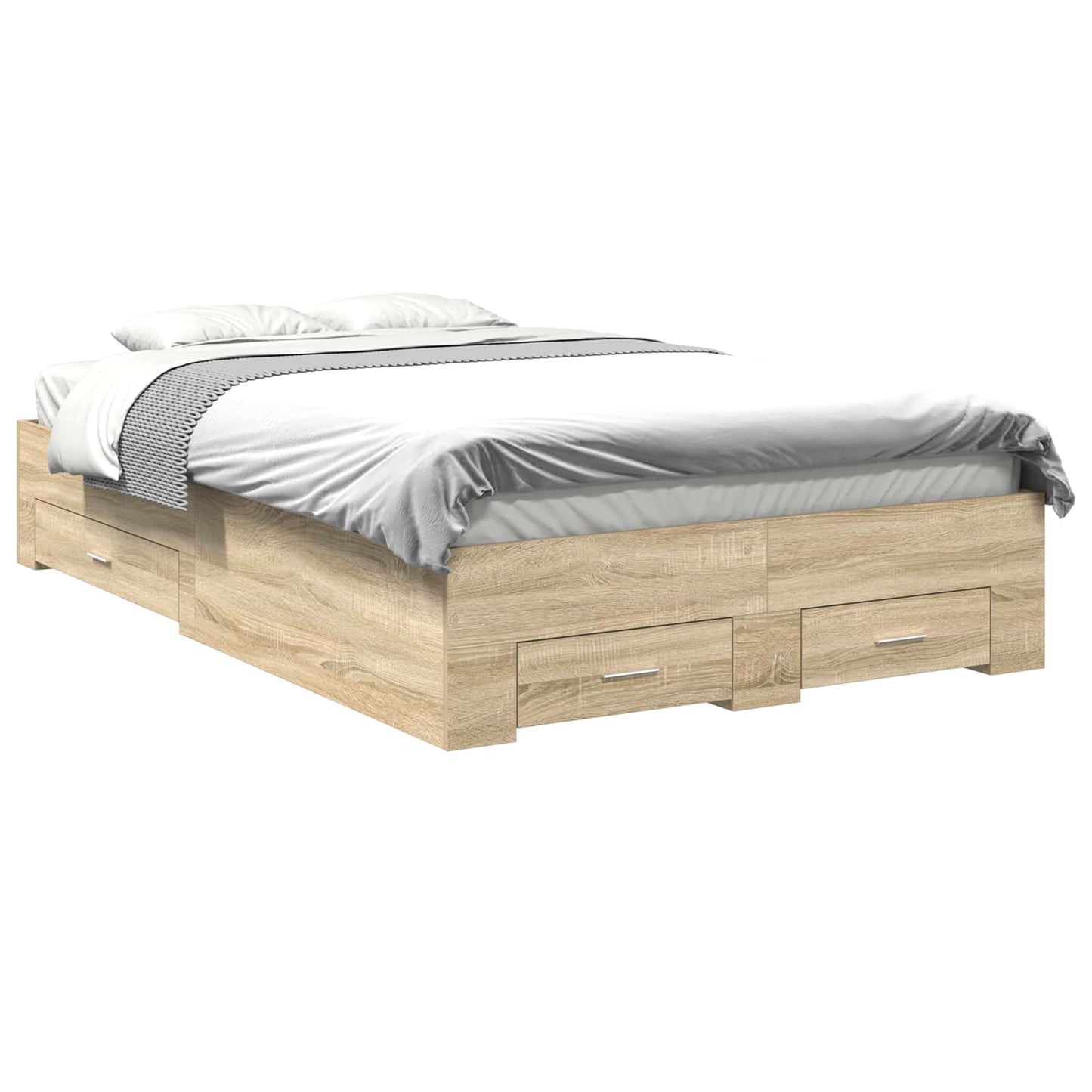 vidaXL Σκελετός Κρεβατιού Καφέ 120 x 190 cm Επεξεργασμένο ξύλο