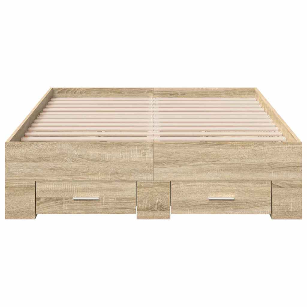 vidaXL Σκελετός Κρεβατιού Καφέ 120 x 190 cm Επεξεργασμένο ξύλο