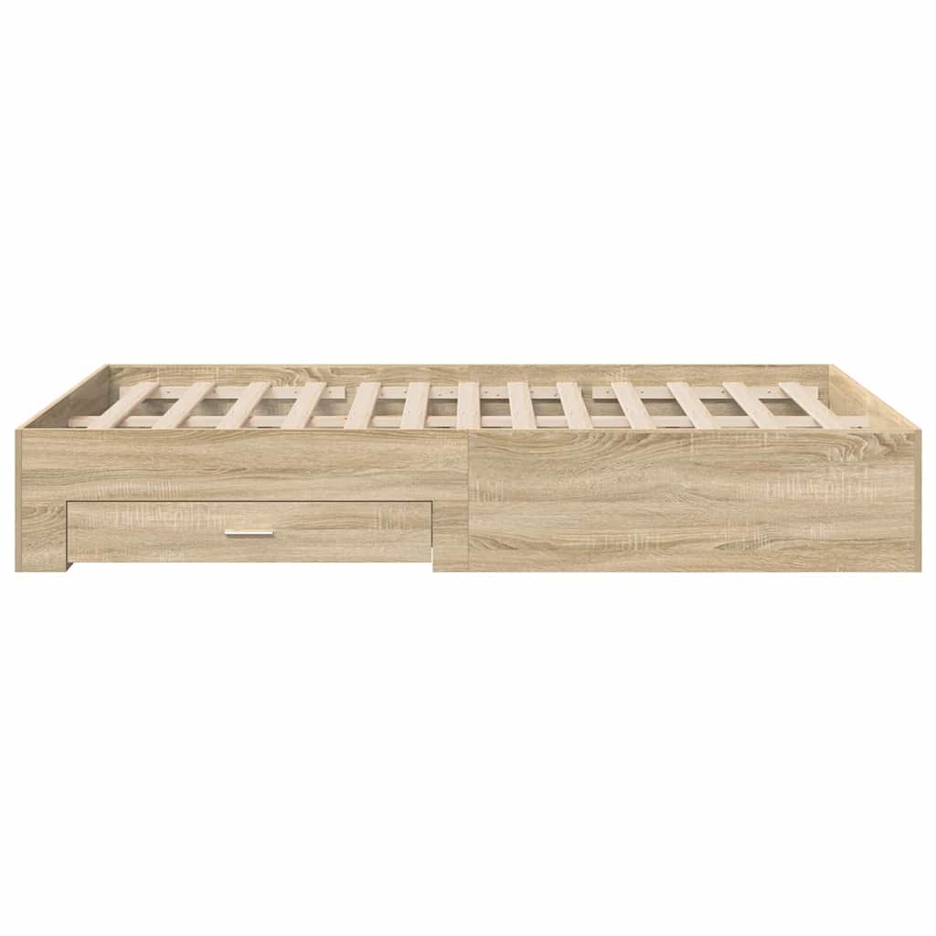 vidaXL Σκελετός Κρεβατιού Καφέ 120 x 190 cm Επεξεργασμένο ξύλο