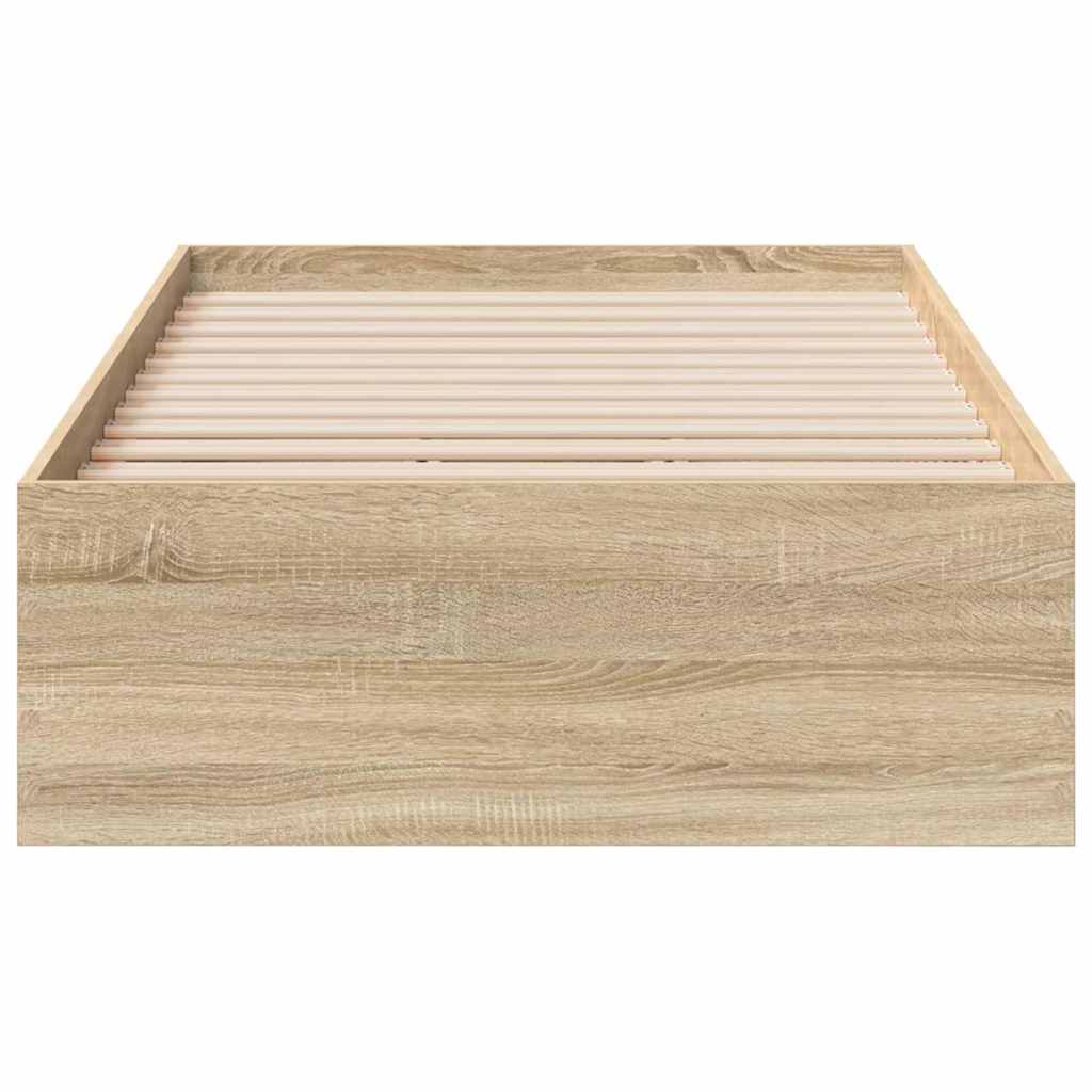 vidaXL Κρεβάτι Sonoma Oak 90x190 εκ Επεξεργασμένο Ξύλο