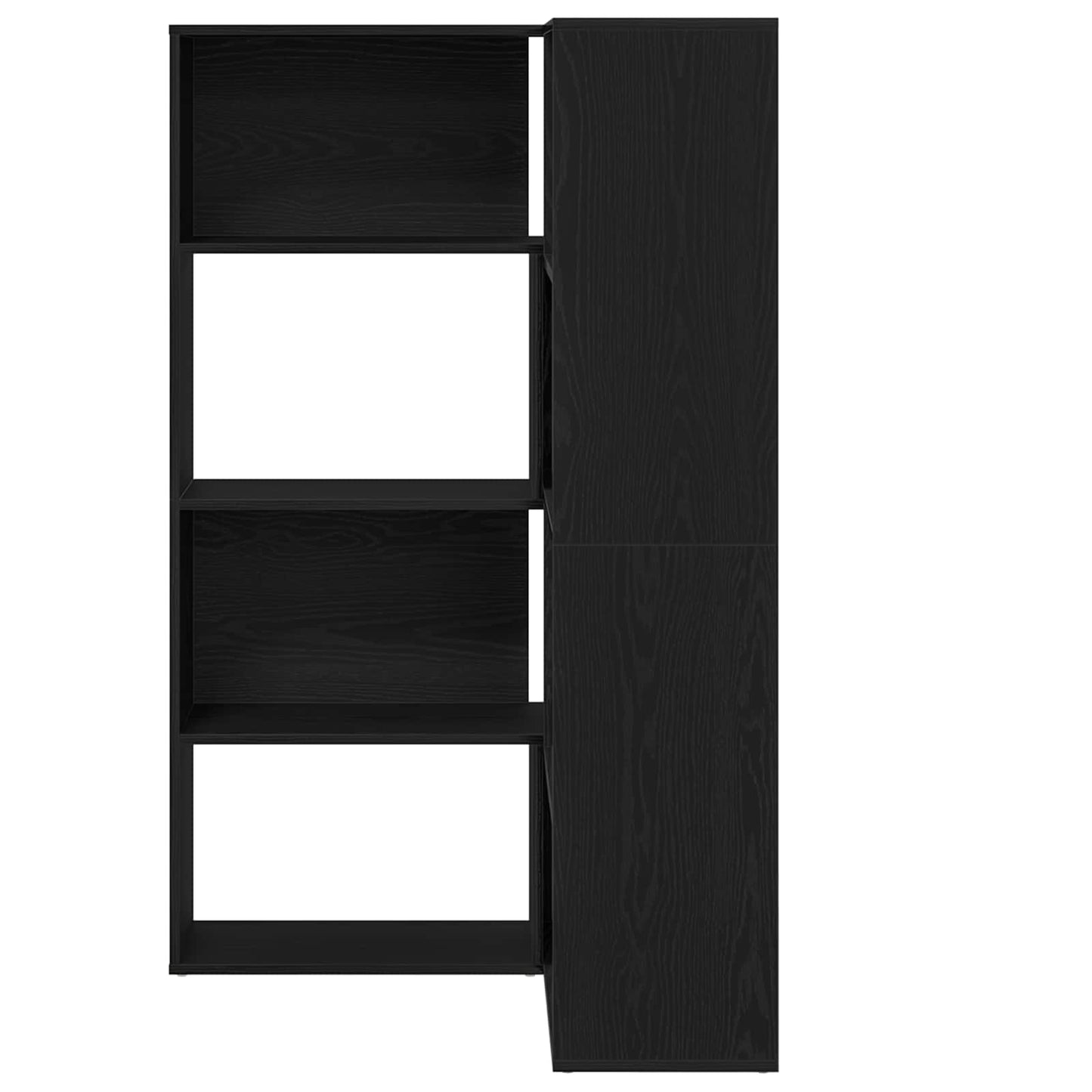 vidaXL Βιβλιοθήκη Μαύρη δρυς 140 x 30 x 140 εκ Επεξεργασμένο ξύλο