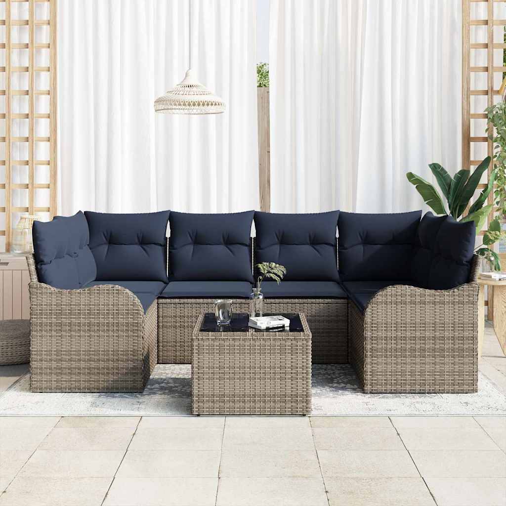 vidaXL Σετ Καναπέ Κήπου Γκρι 55 x 55 x 37 εκ συνθετικό ρατάν