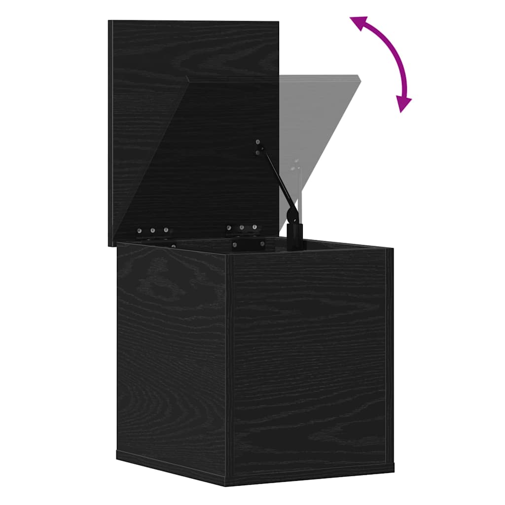 vidaXL Κουτί αποθήκευσης Μαύρη δρυς 30 x 35 x 35 cm Επεξεργασμένο ξύλο