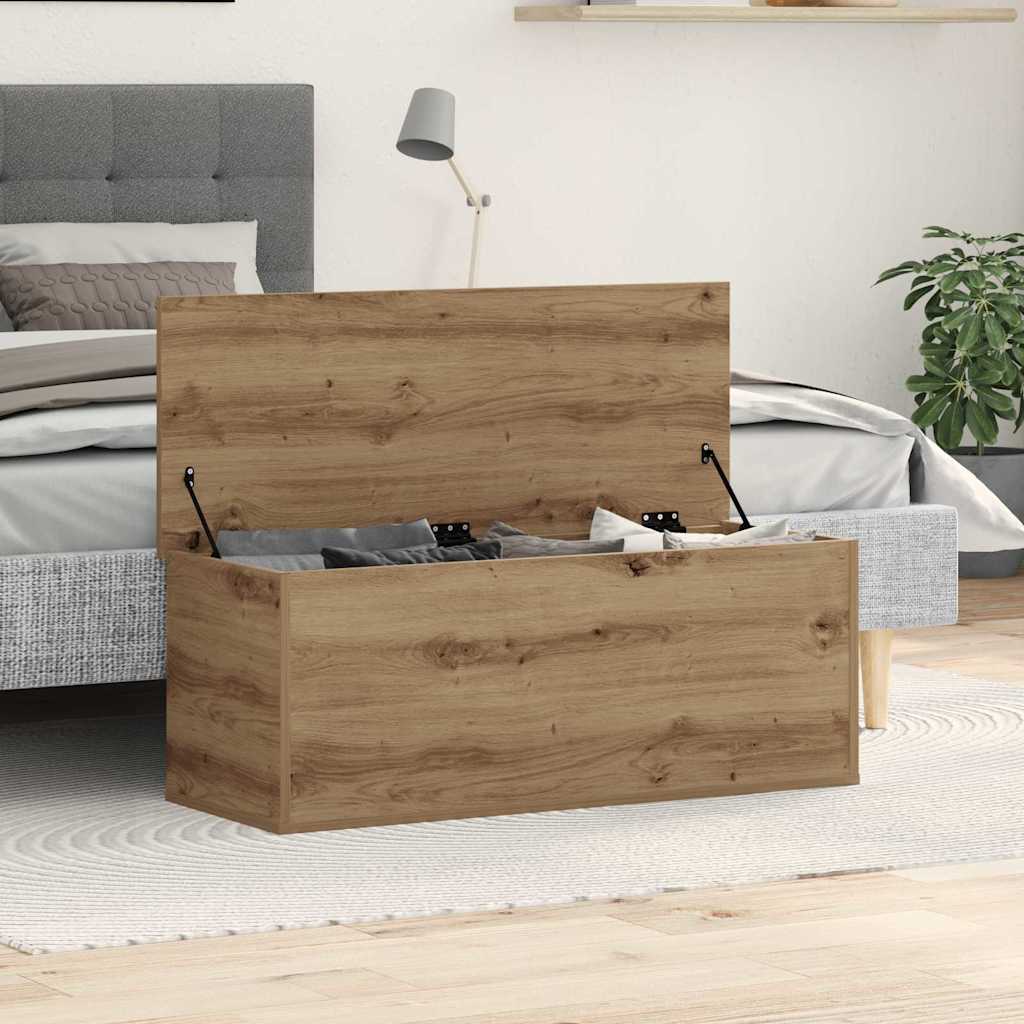 vidaXL Κουτί αποθήκευσης με αποθήκευση artisan δρυς 90 x 35 x 35 cm
