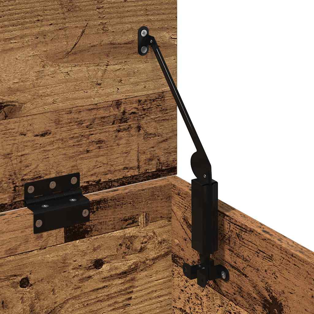 vidaXL Κουτί αποθήκευσης με αποθήκευση Παλαιό ξύλο 102 x 35 x 35 cm