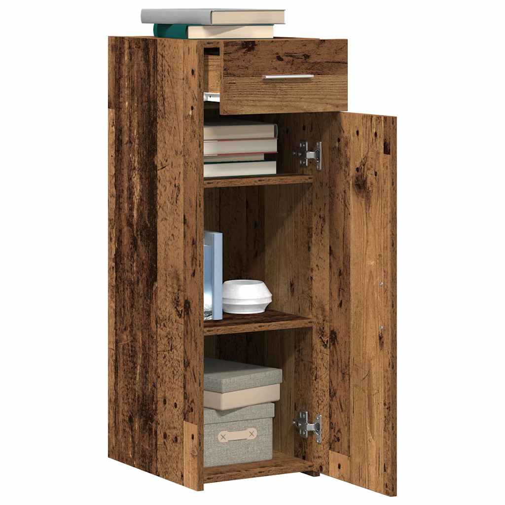 vidaXL Πλαϊνό γραφείο με συρτάρι Παλιό ξύλο 30 x 42,5 x 93 εκ.