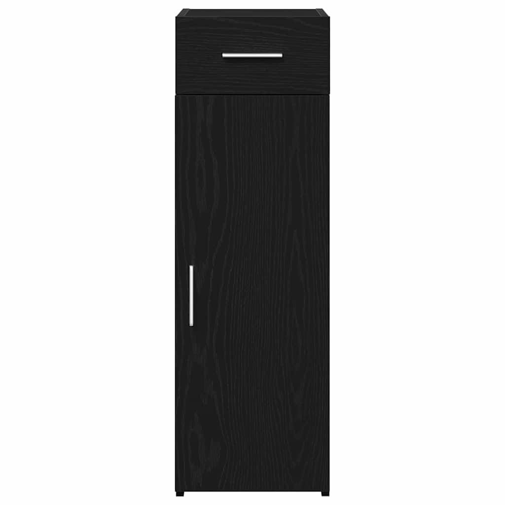 vidaXL Πλαϊνό γραφείο με συρτάρι Μαύρη Οξυά 30 x 42,5 x 93 εκ.