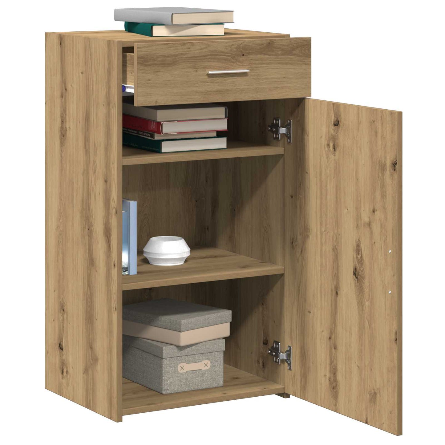 vidaXL Πλαϊνό γραφείο με συρτάρι Artisan Oak 50 x 42,5 x 93 εκ.