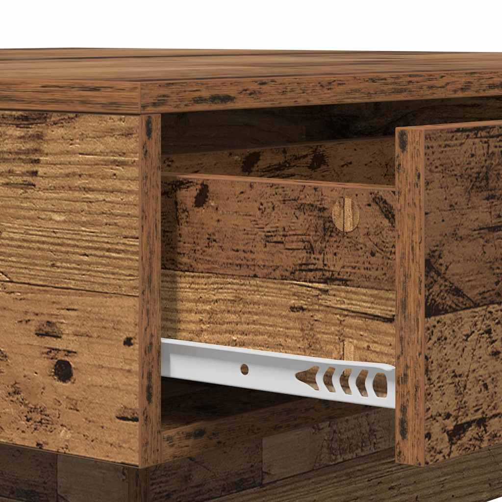 vidaXL Τραπεζάκι σαλονιού Παλιό ξύλο 90 x 90 x 28 cm
