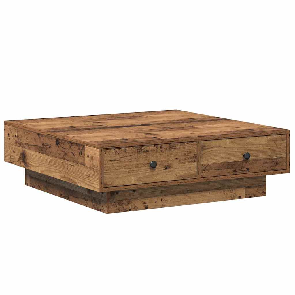 vidaXL Τραπεζάκι σαλονιού Παλιό ξύλο 90 x 90 x 28 cm