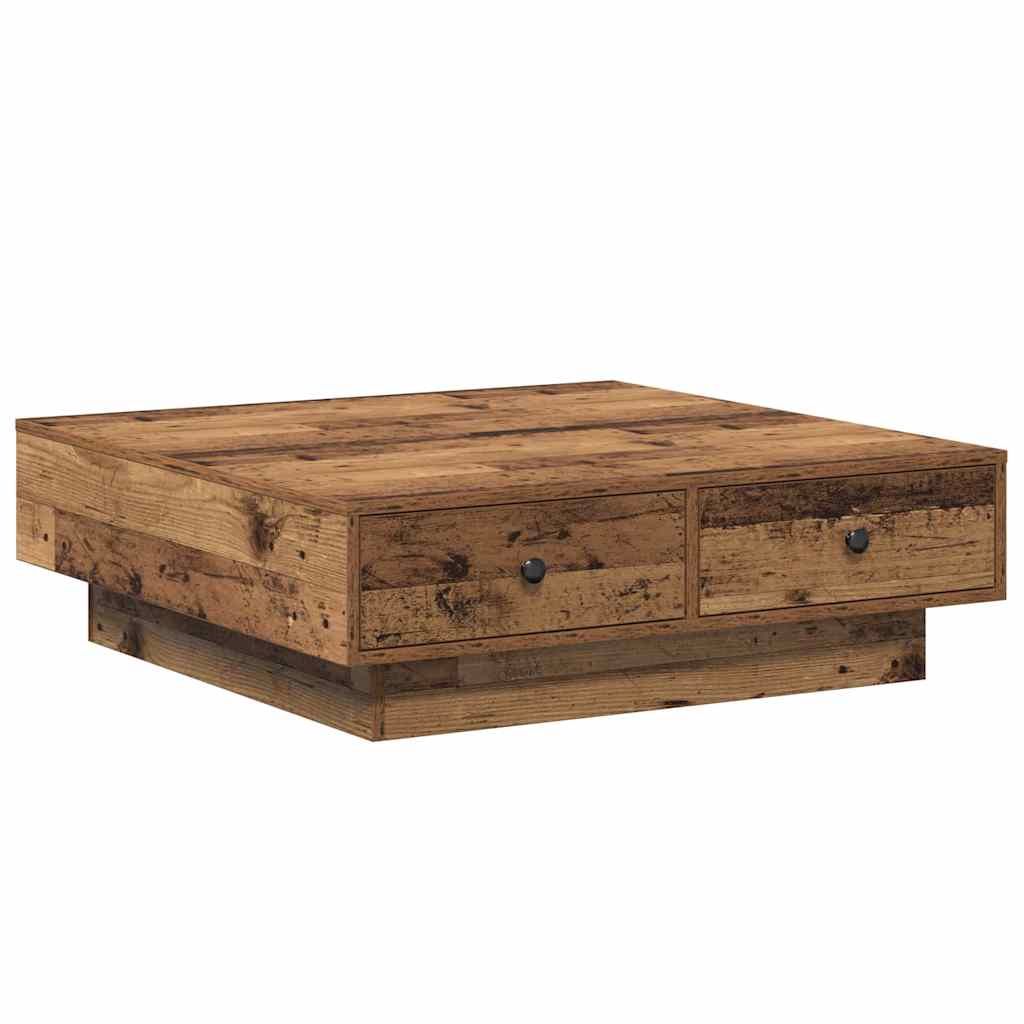 vidaXL Τραπεζάκι σαλονιού Παλιό ξύλο 90 x 90 x 28 cm