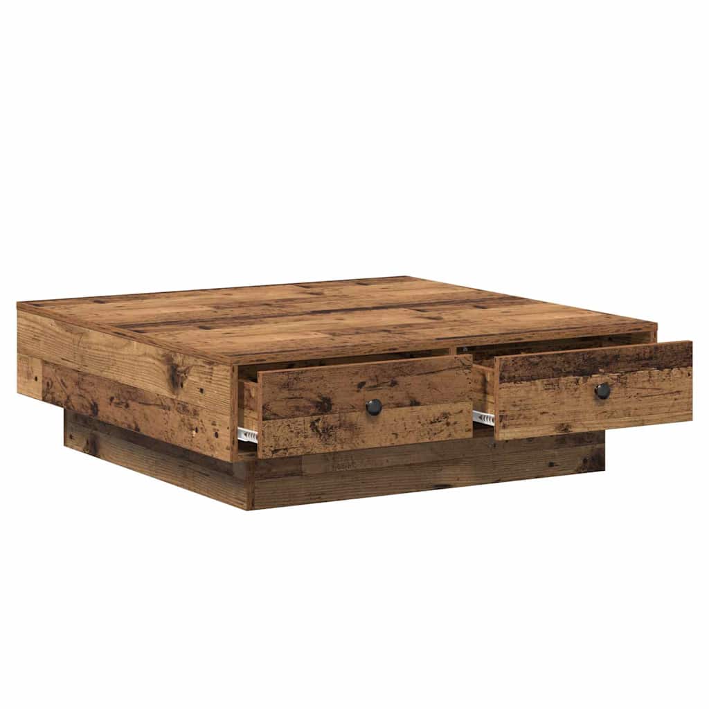 vidaXL Τραπεζάκι σαλονιού Παλιό ξύλο 90 x 90 x 28 cm