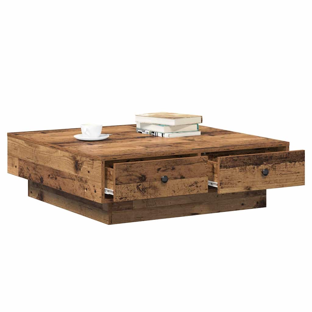 vidaXL Τραπεζάκι σαλονιού Παλιό ξύλο 90 x 90 x 28 cm