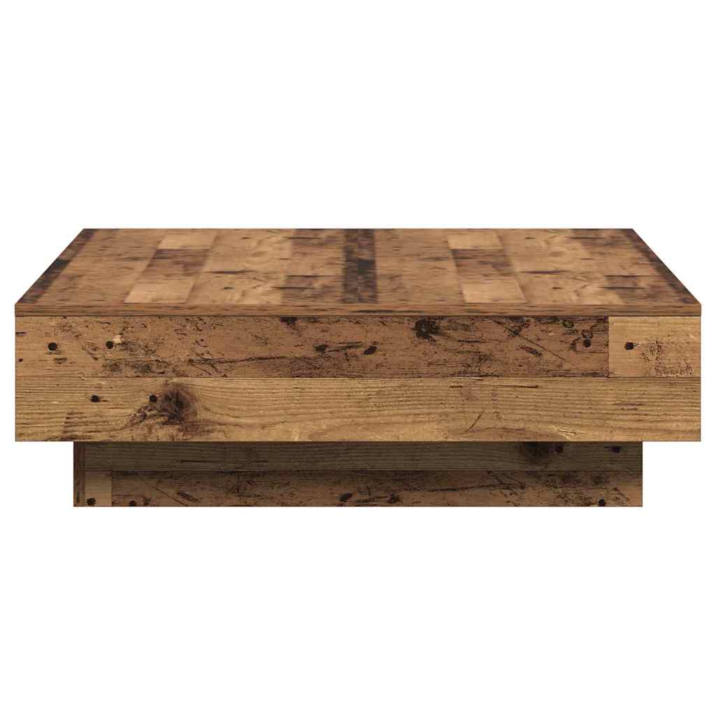 vidaXL Τραπεζάκι σαλονιού Παλιό ξύλο 90 x 90 x 28 cm