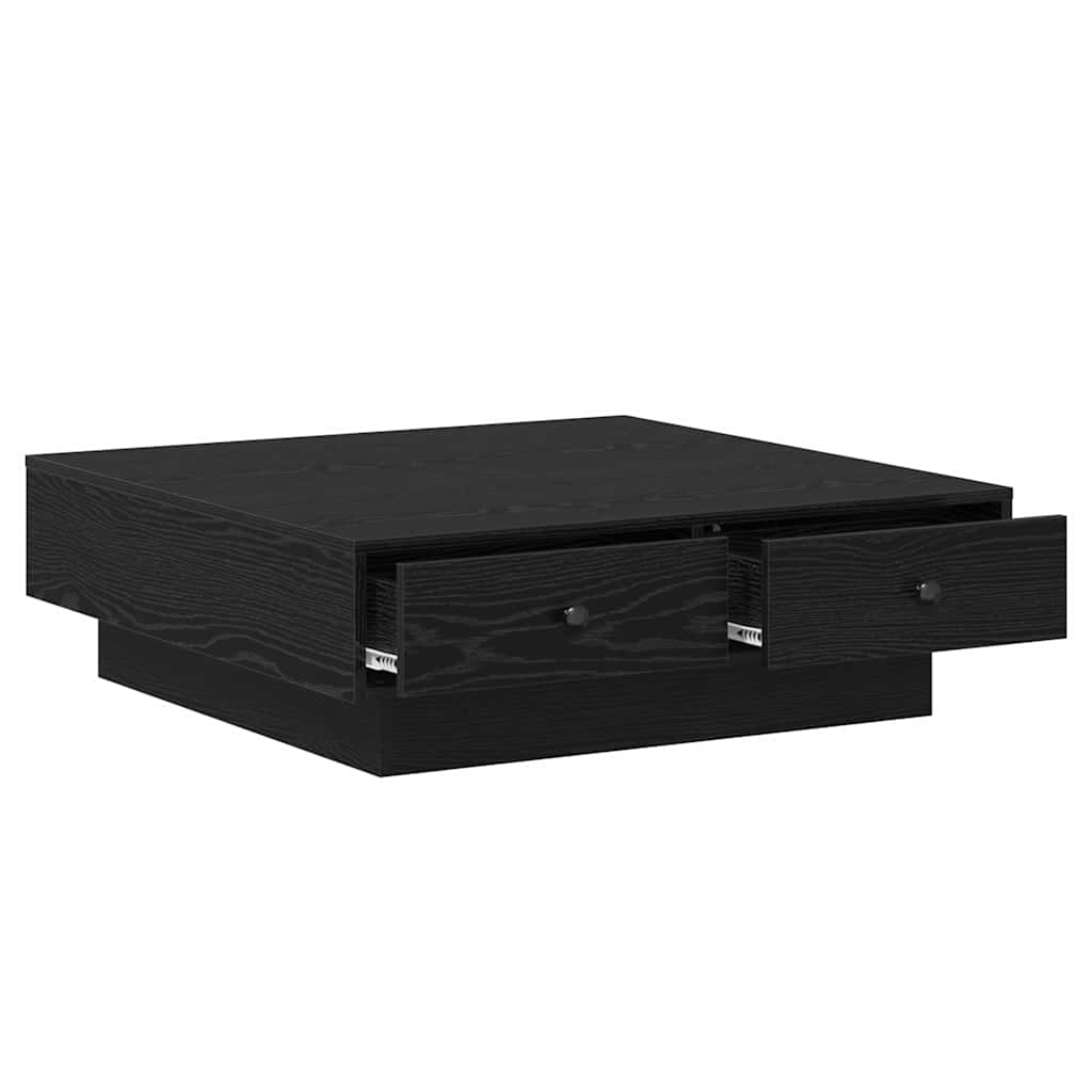 vidaXL Τραπεζάκι σαλονιού Μαύρη δρυς 90 x 90 x 28 cm