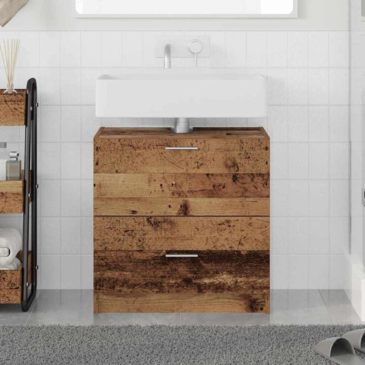 vidaXL Ντουλάπι Μπάνιου Παλιό Ξύλο 59 x 37 x 59 cm Επεξεργασμένο ξύλο