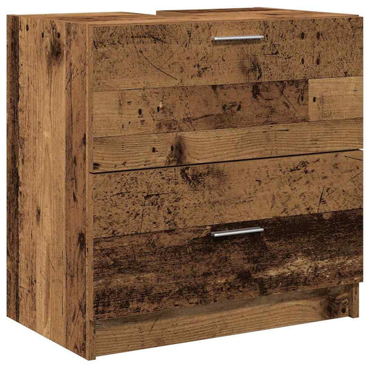 vidaXL Ντουλάπι Μπάνιου Παλιό Ξύλο 59 x 37 x 59 cm Επεξεργασμένο ξύλο