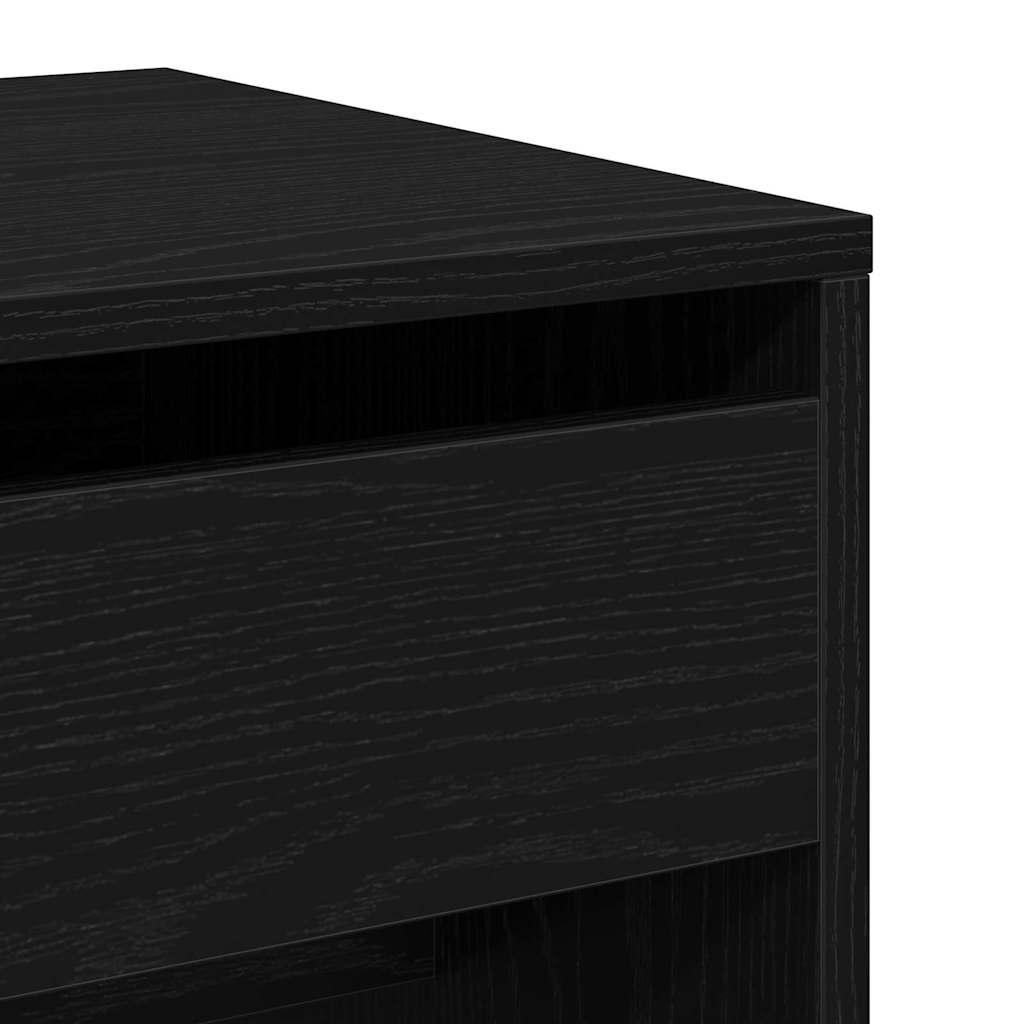 vidaXL Τραπέζι ντυσίματος 2 τμχ. Μαύρη δρυς 60 x 40 x 75 cm