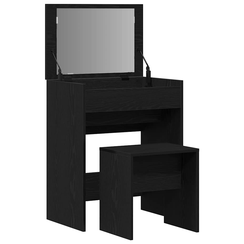 vidaXL Τραπέζι ντυσίματος 2 τμχ. Μαύρη δρυς 60 x 40 x 75 cm