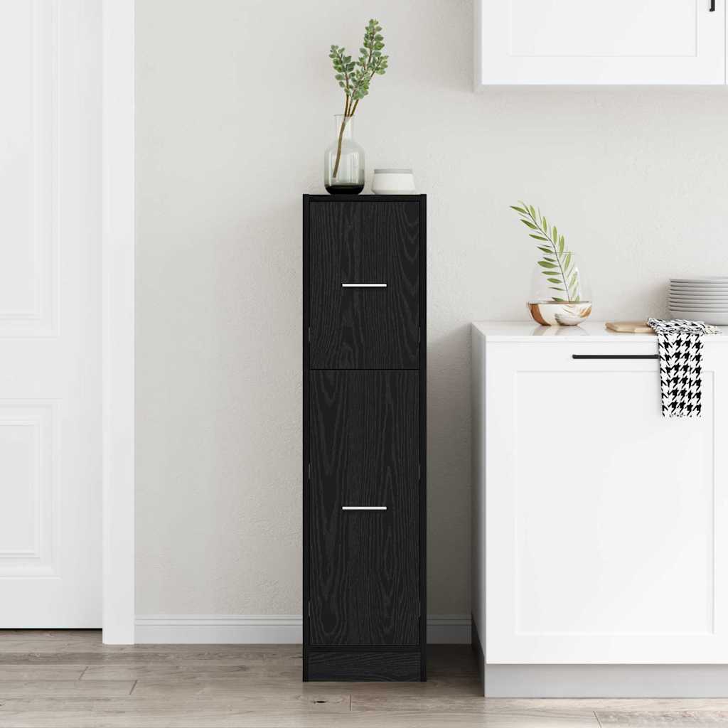 vidaXL Φαρμακοποιϊκή Ντουλάπα Μαύρη δρυς 30 x 41 x 118 εκ.