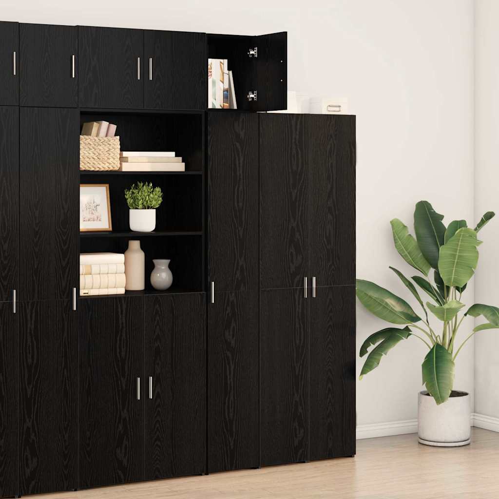 vidaXL Τοίχου Ντουλάπα Επιτοίχιο Μαύρη Οξυά 30 x 42.5 x 39.5 εκ