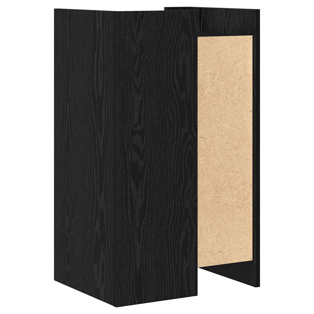 vidaXL Γραφείο Μαύρη Οξυά 45 x 35 x 75 εκ Επεξεργασμένο ξύλο