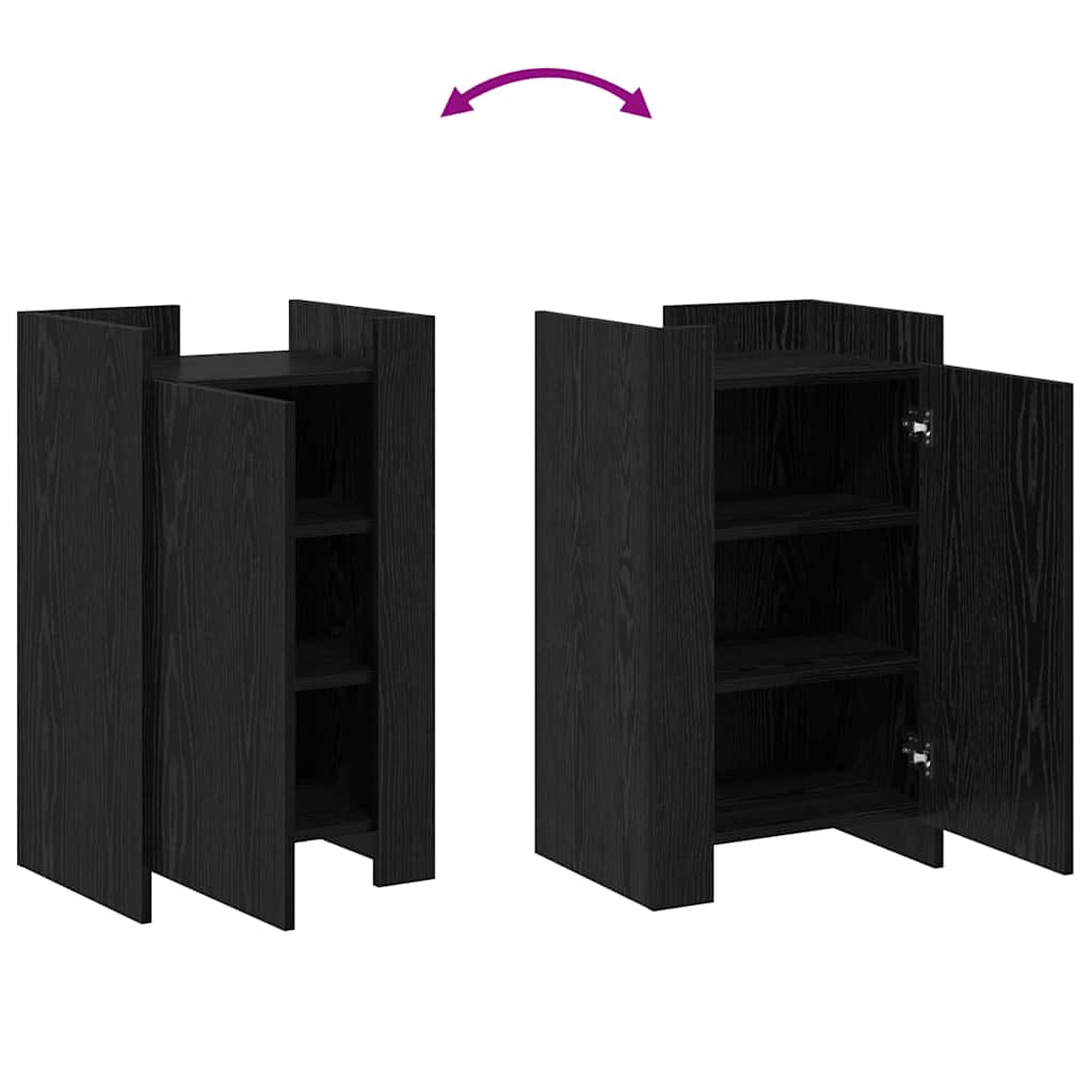 vidaXL Γραφείο Μαύρη Οξυά 45 x 35 x 75 εκ Επεξεργασμένο ξύλο