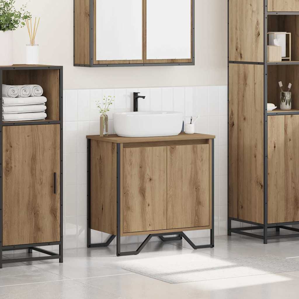 vidaXL Ντουλάπι Νιπτήρα με αποθήκευση Artisan Oak 60 x 35 x 60 εκ.