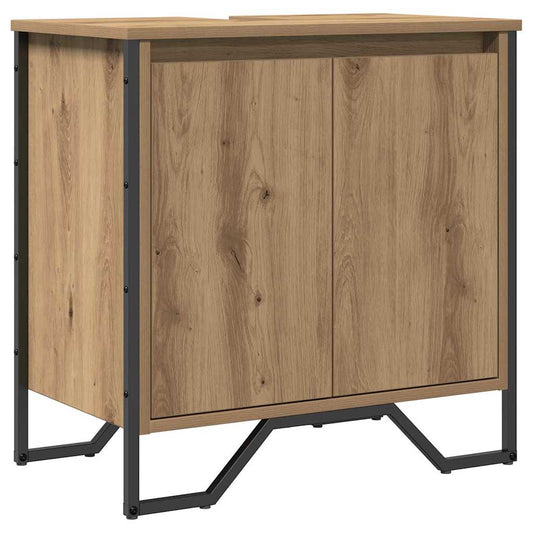 vidaXL Ντουλάπα Νιπτήρα Mπάνιου με πόρτα Artisan Oak 60 x 35 x 60 εκ.